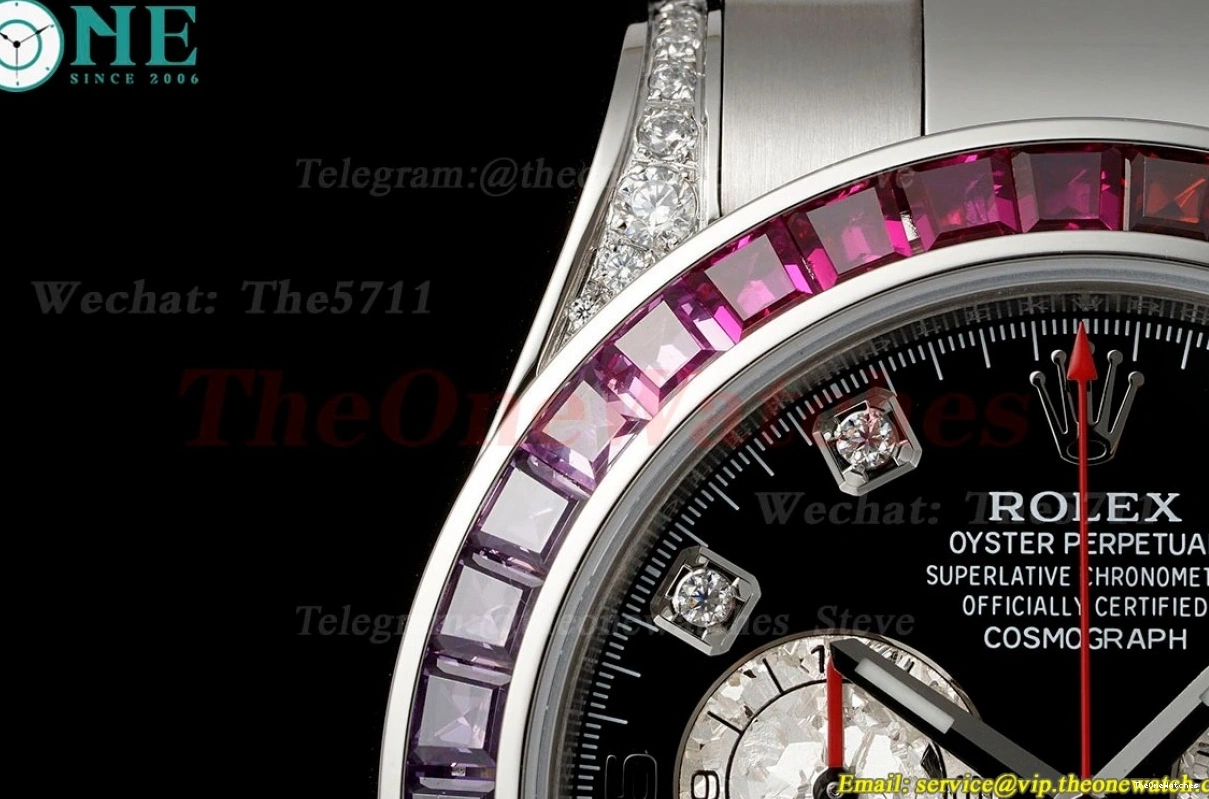 SS Black SS ZF Dia Rainbow SH4130 116599 Daytona 40mm 0206